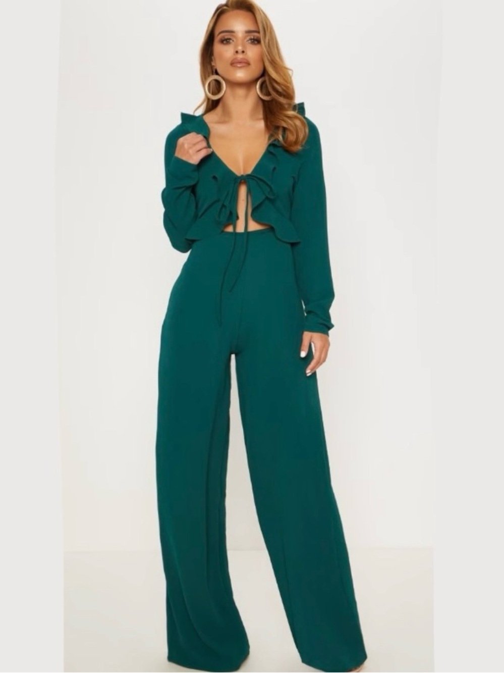 PrettyLittleThing Green PETITE Jumpsuit